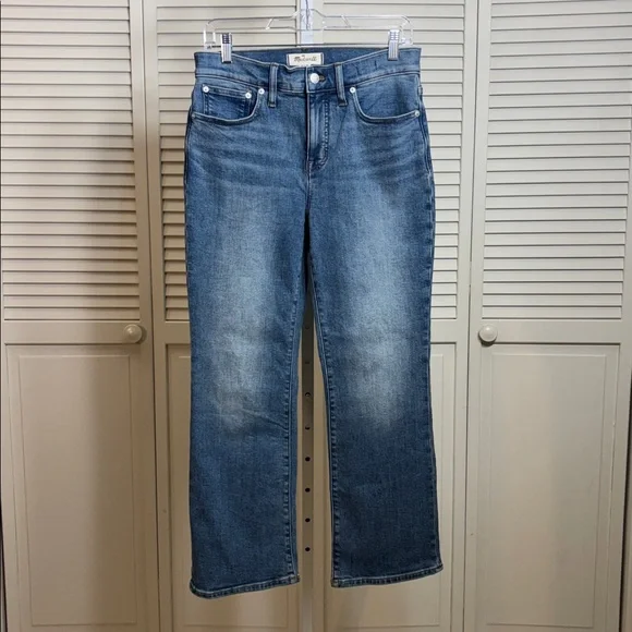 Madewell Kick Out Crop Jeans  Oneida Wash Stretch Size 27 - Picture 6 of 16